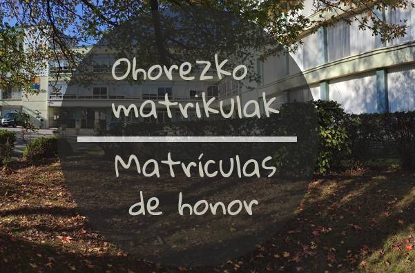 Alumnos que han obtenido matrícula de honor.